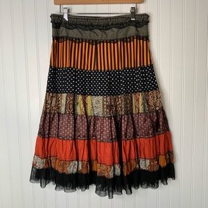 Sugar Lips artsy fall Halloween color skirt size M